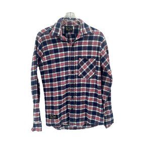 Vermont Flannel Company Blue Red Button Down Shirt Sz Mens Small Outdoor